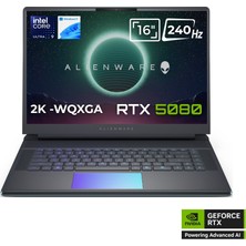Dell Alienware 16 Area-51 AA16250 Ultra 9 275HX 8 GB Ram 2 Tb SSD 16GB RTX5080 175W 240Hz Freedos Ingilizce Klavye K5