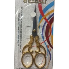 Nuvigo Nakış Makası Altın Saplı Dekoratif Makas Ybl-074 Model 2
