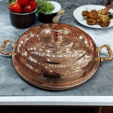 Bakır Center Bakır Kavurma/kebap Sacı Kapaklı Bakır Sac Tava Sunum Tavası Saç Kavurma Sunum Tabak Menemen