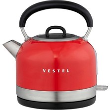 Vestel Kırmızı Retro Su Isıtıcı, Şık ve Pratik Ev Aksesuarı