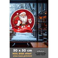 Etiketim Yılbaşı Yeniyıl Temalı Cam Duvar Çıkartmaları Sticker 50X50 cm