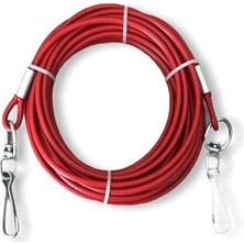 Lidersan Çelik 6 mm 5 Metre Köpek Bahçe Bağlama Gezdirme Halatı