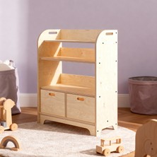 Luvy Kids Furniture Kastelo Çekmeceli Kitaplık Çocuk Montessori