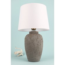 HMY Design Jouer Handmade Seramik Abajur Gri Beyaz