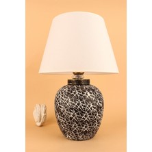 HMY Design Rapide Handmade Seramik Abajur Siyah Beyaz