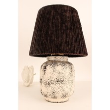 HMY Design Limaces Handmade Seramik Abajur Krem-Kahve