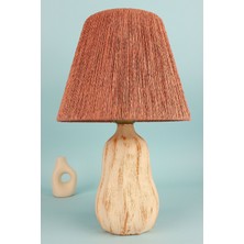 HMY Design Cochon Handmade Seramik Abajur Krem-Natural