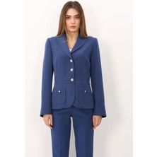 Önder Özsoy Şal Yaka Torba Cepli Ceket-Indigo
