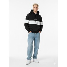 Ribana Classic Unısex 3 Iplik Kapüşonlu Yumuşak Dokulu Baskılı Cep Detaylı Sweatshirt