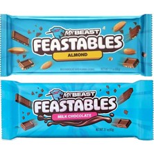 Feastables Mr Beast Bademli ve Sütlü Çikolata 60 gr x 2 Li Karma Paket