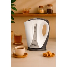 Özbience Vivity Kettle, Açık Rezistanslı, Şık ve Pratik Su Isıtıcı, Beyaz