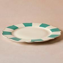 Karaca New Romantic Kalın Çizgili Servis Tabağı 27 cm Yeşil