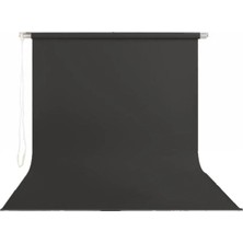 Stilfon 145 cm x 200 cm Sonsuz Siyah Fon Perdesi Seti