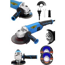 1500W Bakır Sargılı Spiral Taşlama Makinası 115-125MM, Devir Ayarlı, 2 Taş Hediye