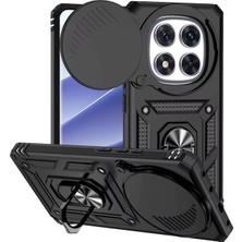 Microcase Xiaomi Redmi Note 15 Pro Plus Qubec Serisi Kamera Kapaklı Yüzük Standlı KILIF-AL5117