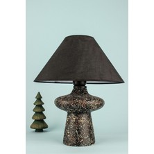 HMY Design Sesame Handmade Seramik Abajur Siyah