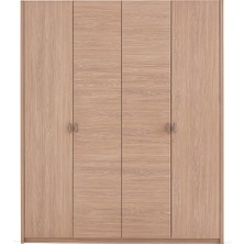 Enza Home Paloma 4 Kapaklı Gardırop - Ceviz