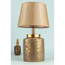 HMY Design Grande Seramik Abajur Gri Gold