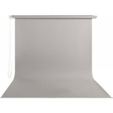 Stilfon 145CM x 200CM Sonsuz Gri Fon Perdesi Seti