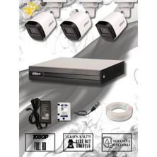 Dahua 2mp 3 Kameralı Hdcvı Set Full Paket