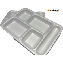 AmbalajSende MOD27B  Köpük Tabak 5 Bölmeli - 100 Adet