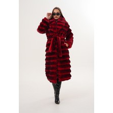 Navy Tam Boy Çinçila Desenli Kaban