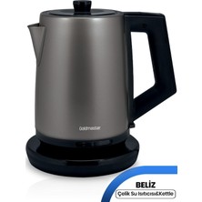 Özbience Beliz 2200W Paslanmaz Çelik 2l Kettle Antrasit Gümüş GM7376