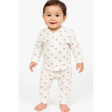 Zm Kids Kız Bebek Mini Kiraz Desenli 6-9-12 Ay Pijama Takımı