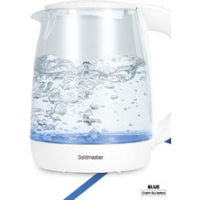Özbience Blue 2200W 1.7l Işıklı Cam Kettle, Şık ve Kullanışlı Su Isıtıcı