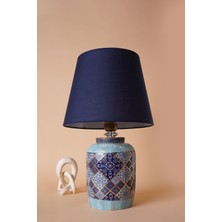 HMY Design Gamme Handmade Seramik Abajur Lacivert