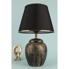 HMY Design Mıracle Seramik Abajur Siyah Gold