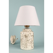 HMY Design Fermoir Handmade Seramik Abajur Beyaz