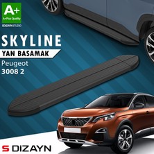 S-Dizayn Peugeot 3008 2 Skyline Siyah Yan Basamak 183 Cm 2016-2023 A+ Kalite