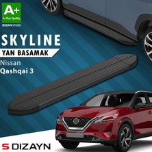 S-Dizayn Nissan Qashqai 3 Skyline Siyah Yan Basamak 173 Cm 2021 Üzeri A+ Kalite
