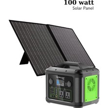 QPEN Taşınabilir Güneş Paneli 100 Watt 18 Volt 5.5 Amper Solar Monokristal Pv Modüllü Katlanabilir Çanta