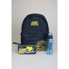 Dekomus Ile Yeni Sezon Lisanslı Fenerbahçe Büyük Boy Lise Okul Çantası,kalem Çantası ve 700 ml Matara Seti