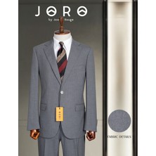 Joro Gri Baskılı Takim Elbise