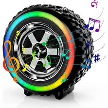 Kensa Tekerlek Tasarım Bluetooth Hoparlör – Kablosuz, Işıklı Subwoofer ve Çok Fonksiyonlu Ses Sistemi