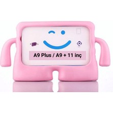 Fuchsia Galaxy Tab A9 Plus 11" ile Uyumlu kOkO Eğlenceli  Standlı Yumuşak Çocuk Tablet Kılıfı