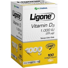 Ligone Vitamin D3 1.000 Iu 100 Softgel X2 Adet