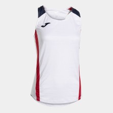Joma 902521.206 Montreal Kadın Kolsuz Beyaz Kırmızı Spor Tişört