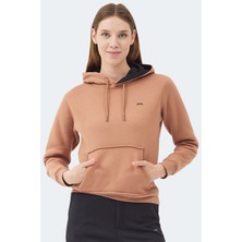 Slazenger Mısty  I Kadın Kapüşonlu Ekru Sweatshırt