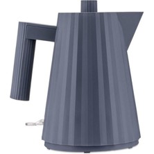 Özbience Şık Gri Plisse Elektrikli Kettle 1 Litrelik Kapasite ile Kullanıma Hazır