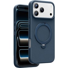 Keephone Apple iPhone 17 Pro Kılıf Premium Deri Magsafe Halkalı Içi Süet Kapak