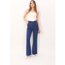 Önder Özsoy Kemerli Ispanyol Paça Pantolon-Indigo