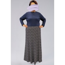 Bnz Tekstil Parçalı Uzun Namaz Etek, Viskon Civil 8 Parça Uzun Kadın Etek