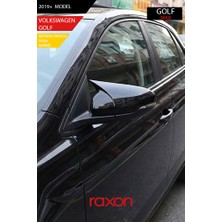 Raxon Volkswagen Golf Mk8 2019+ Batman & Yarasa Ayna Kapağı – Parlak Piano Black Sport