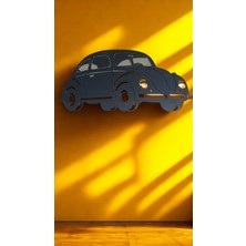 Mazemac Beetle Araba Siyah Lazer Kesim Metal Duvar Süsü