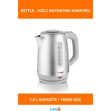 Özbience 1800W Paslanmaz Çelik Su Isıtıcı 1.8 Litre Kapasiteli