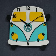 Ala Design Retro Van Ahşap Duvar Saati
